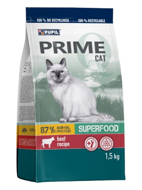 Pupil Prime kuivtoit kassile, veis+köögiviljad 1.5kg