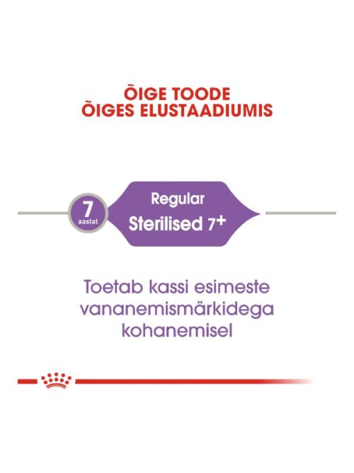 Royal Canin Steriliseeritud 7+ kuivtoit kassidele