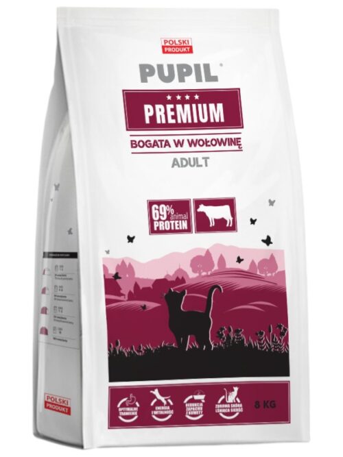 Kuivtoit kassile Pupil Premium, veis 8 kg