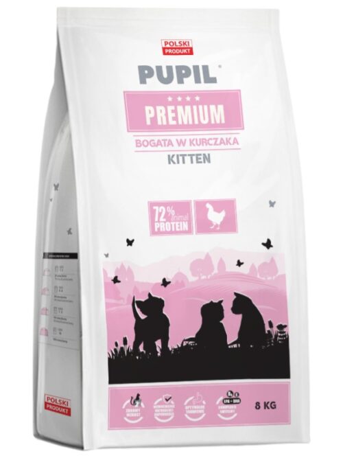 Kuivtoit kassipojale Pupil Premium Kitten, kana 8 kg