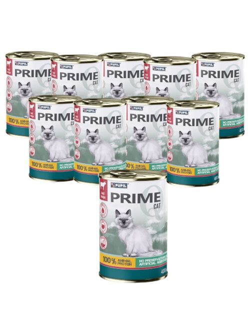 Pupil Prime konserv kassile, veis+maks 10 x 400 g