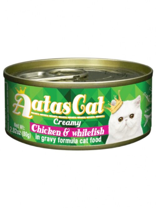 Aatas Cat Creamy Chicken White Fish konserv kassile 80 g