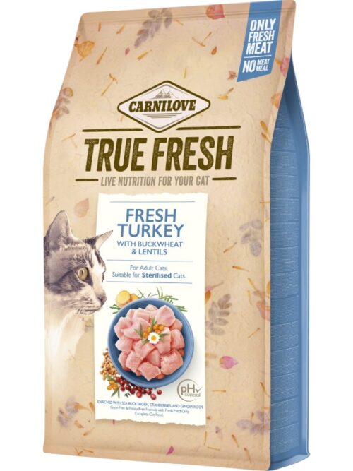 Carnilove True Fresh kuivtoit kassile kalkuniga 0.34 kg