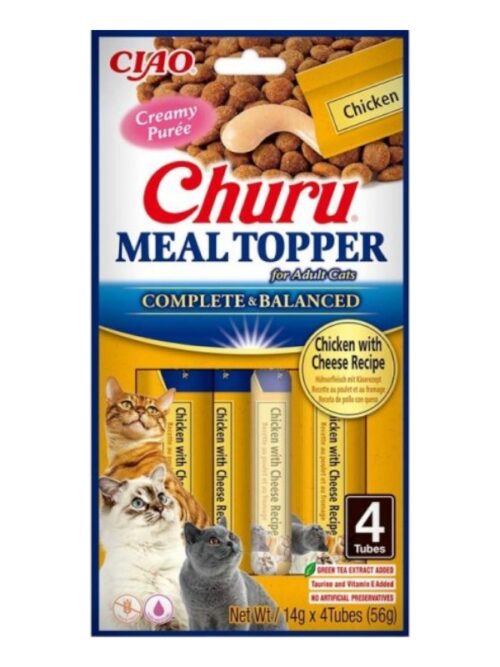 Churu meal topper kassile, kana ja juustuga 4x14g