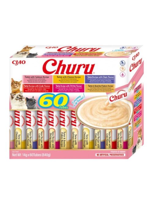 Churu vedelmaiuste assortii tuunikalaga, 60x14g