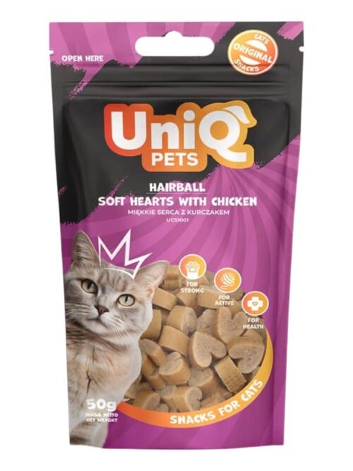 Maius kassidele Uniq pets Hairball, kanaga 50g