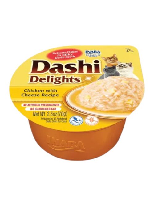 Inaba Dashi Delights Kana ja juust konserv kassile 70g