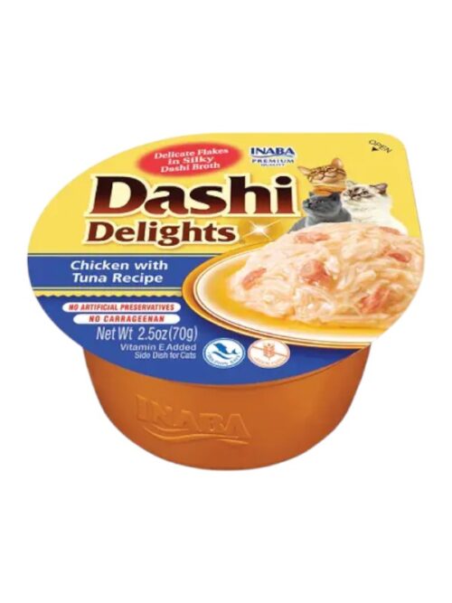 Inaba Dashi Delights Kana ja tuunikala konserv kassile 70g