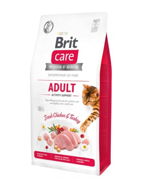 Brit Care Adult Activity Support kuivtoit aktiivsele kassile 400g