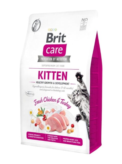 Brit Care Kitten kuivtoit kassipojale kalkuni ja kanaga 400g