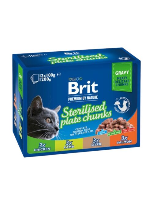 Brit Premium assortii "Sterilised Plate Chunks" 12x100g