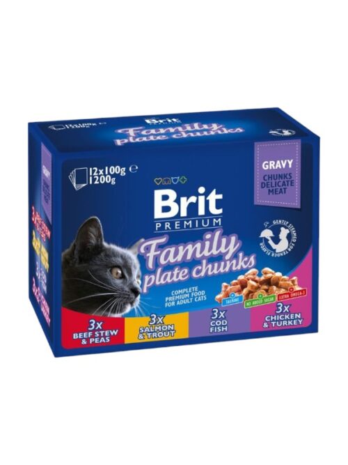 Brit Premium assortii "Family Plate Chunks" 12x100g