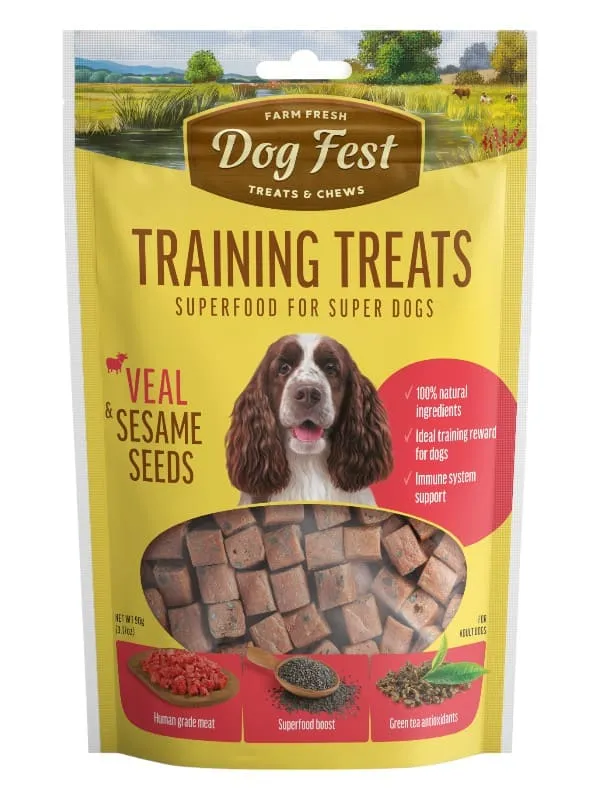 DogFest treeningmaius veiselihast seesamiseemnetega kõikidele koertele 90g