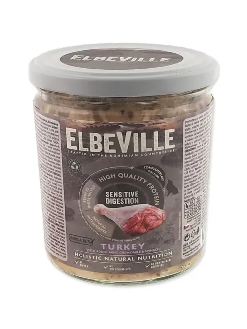 Elbeville Sensitive Digestion kalkuni, kummeli, mündi ja spinatiga 440ml