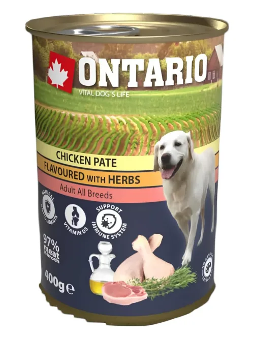 Ontario pasteet koertele kana ja ürtidega 400g