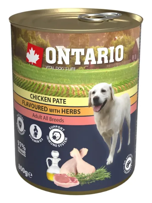 Ontario pasteet koertele kana ja ürtidega 800g