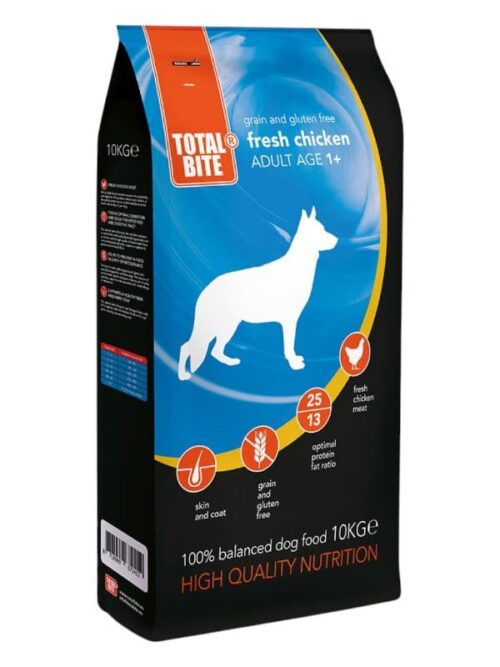 Total Bite teraviljavaba värske kanaga koeratoit 10kg