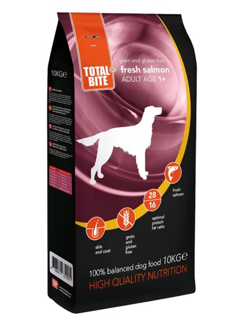 Total Bite teraviljavaba värske lõhega koeratoit 10 kg