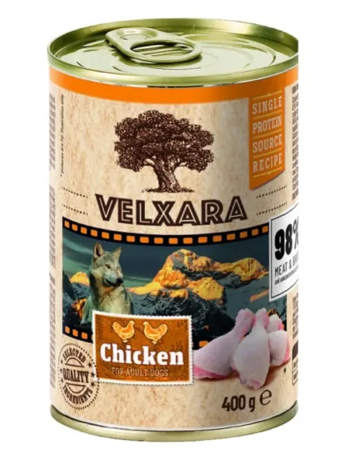 Velxara monoproteiin pate koerakonserv kanaga 6x 400g