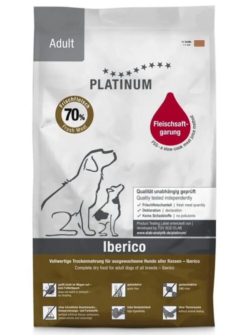 Platinum Adult Iberico, külmpressitud koeratoit sealihaga 5kg
