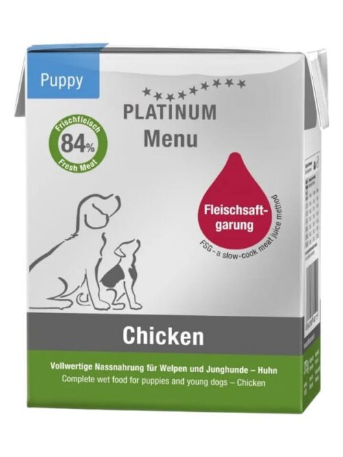 Platinum Menu Puppy Chicken märgtoit kanaga 375g