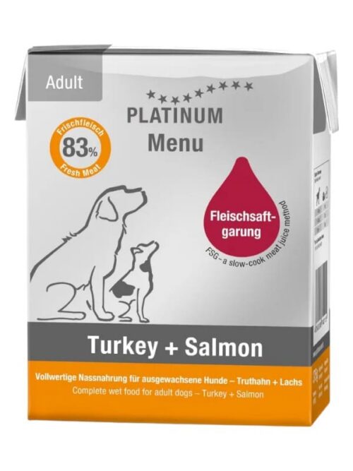 Platinum Menu Turkey Salmon märgtoit kalkuni ja lõhega 375g