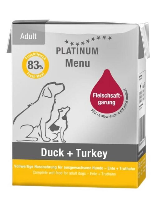 Platinum Menu Duck Turkey märgtoit pardi ja kalkuniga 375g