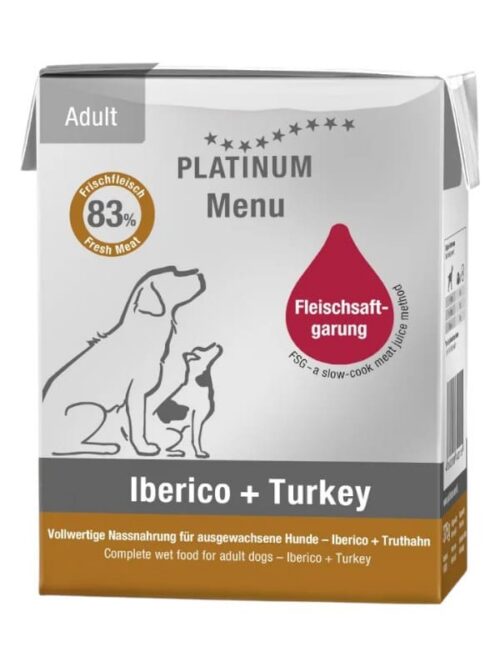 Platinum Menu Iberico Turkey märgtoit koertele 375g