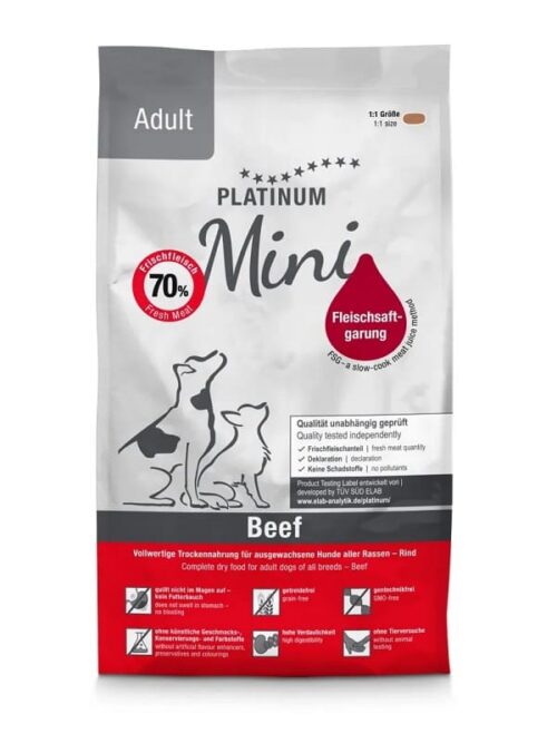 Platinum Adult Beef Mini külmpressitud toit minitõugudele 900g