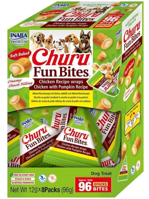 Churu Fun Bites maiused koertele kana ja kõrvitsaga 12gx8