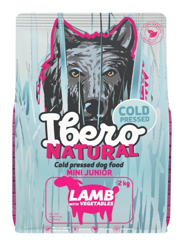 Ibero Natural Mini Junior külmpressitud toit lambaga, 2kg