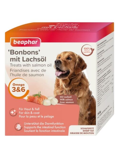 Beaphar BonBons lambarasv lõhega, Omega 3&6 maius