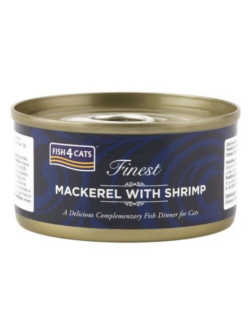 Fish4Cats Finest konserv makrell / krevett 70g
