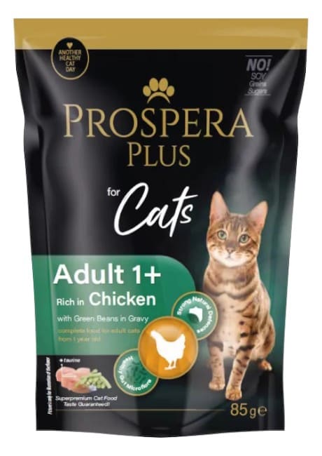 Prospera Plus 1+ täiskasvanule, kana ja oad, 85g