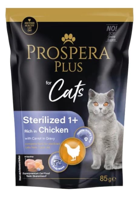 Prospera Plus ster. 1+, kana ja porgandiga, 85g