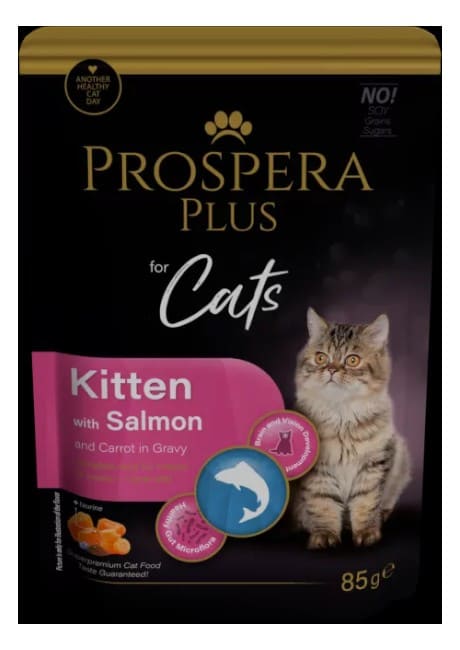 Prospera Plus Kitten, lõhe ja porgandiga, 85g