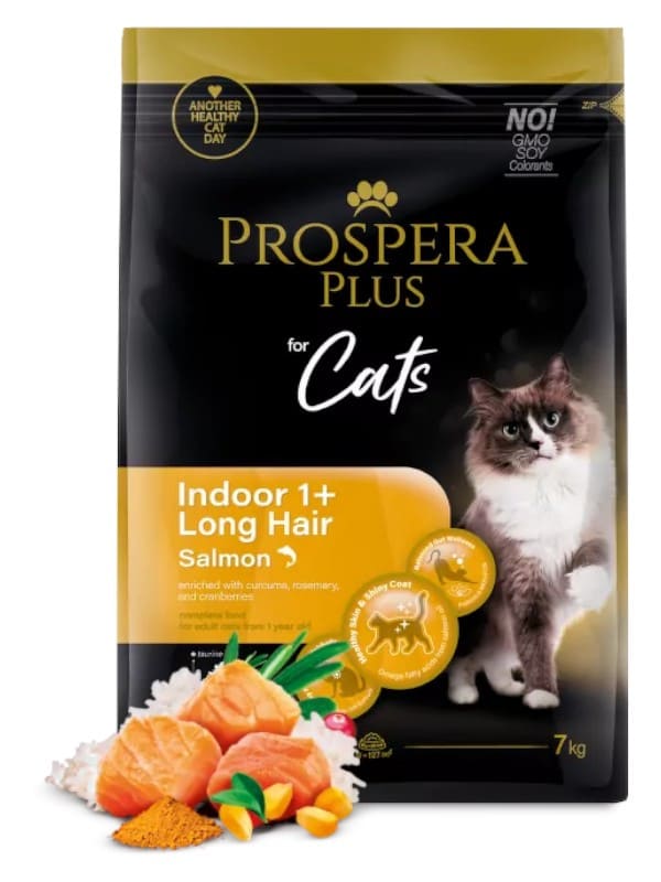 Prospera Plus Indoor 1+ Salmon Long Hair, 7kg