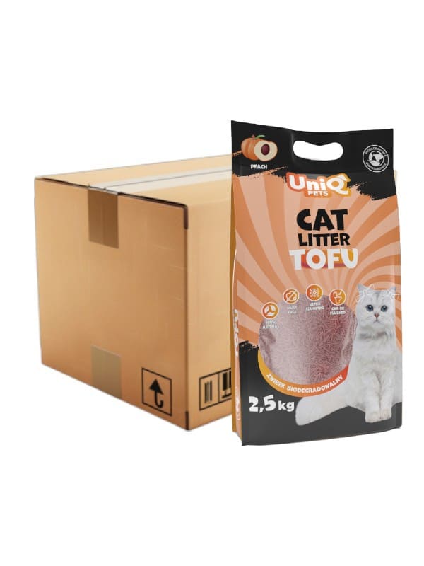 Tofu kassiliiv Uniq Pets virsiku lõhnaga 6x 2.5kg