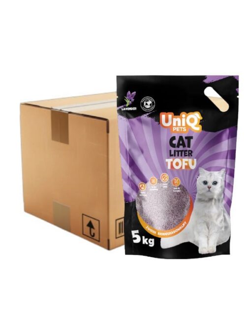 Tofu kassiliiv Uniq Pets lavendel 4x 5kg