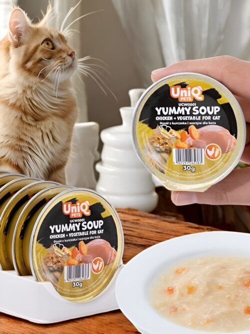 Uniq Pets supp tauriiniga, kana ja köögiviljad, 8x30g