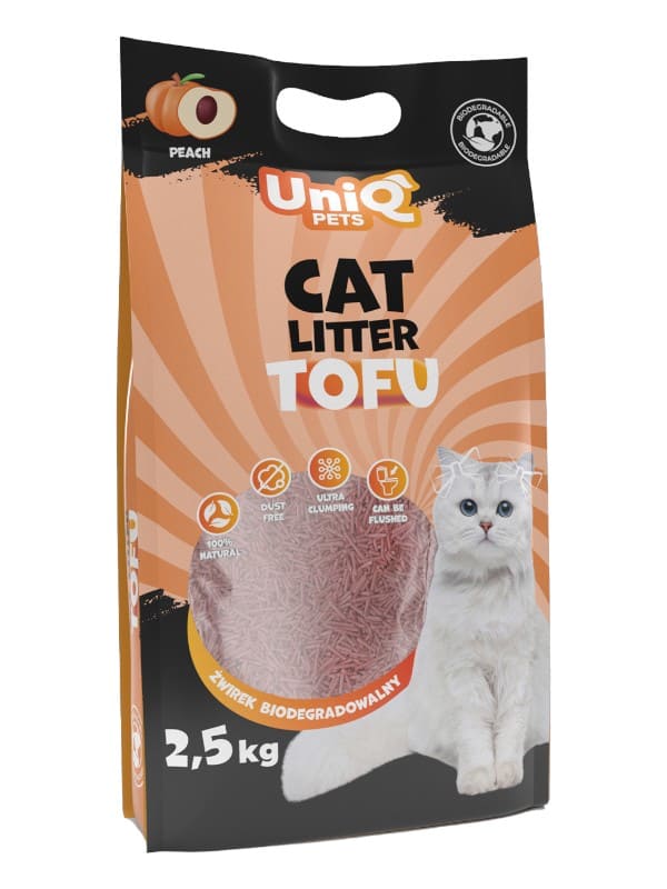 Tofu kassiliiv Uniq Pets virsiku lõhnaga 2.5kg