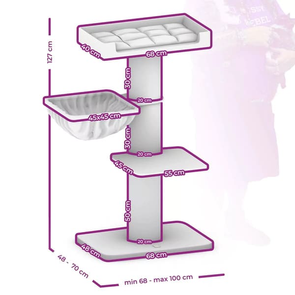 Kraapimispost Petrebels Maine Coon 127, white