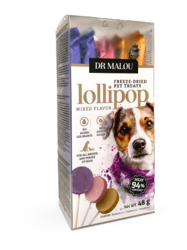 Dr Malou külmkuivatatud pulgakommid koerale 48g, 6tk