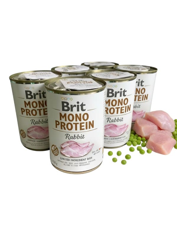 Brit Mono Protein koera konserv küülikulihaga 6x 400g