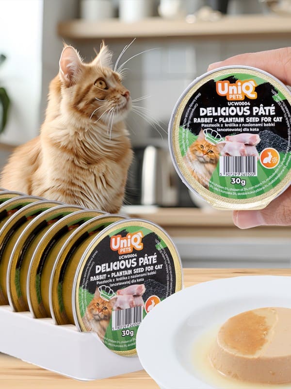 Uniq Pets Delicious Pate küüliku ja psülliumiga 8x30g
