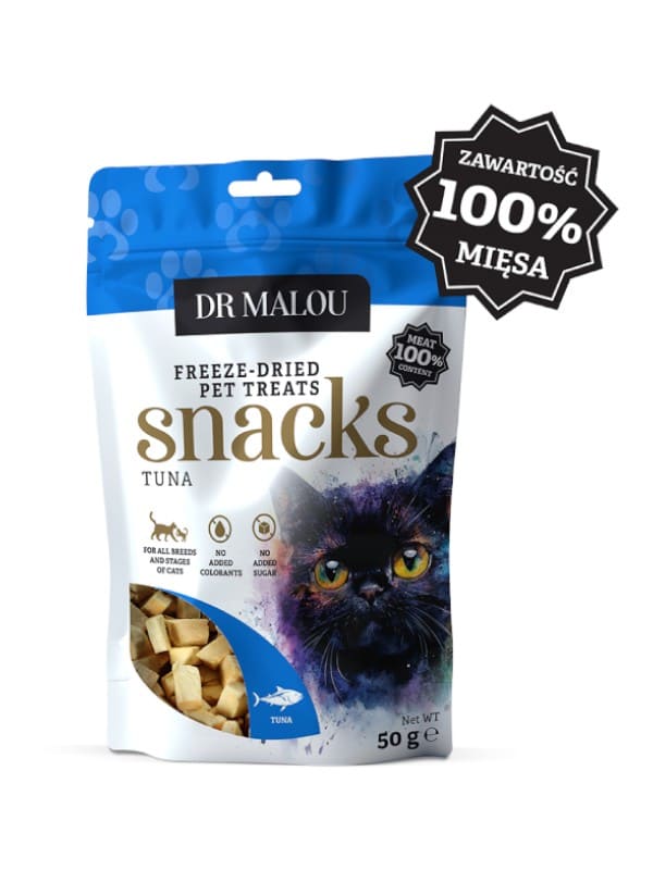 Dr Malou külmkuivatatud tuunikala kuubikud, 50g
