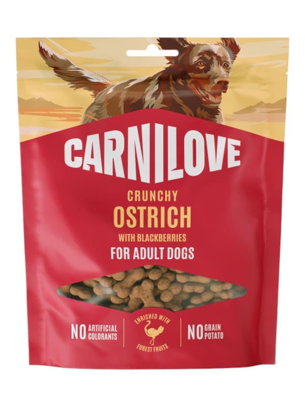 Carnilove Crunchy Snack jaanalinnu ja põldmarjaga, 200g