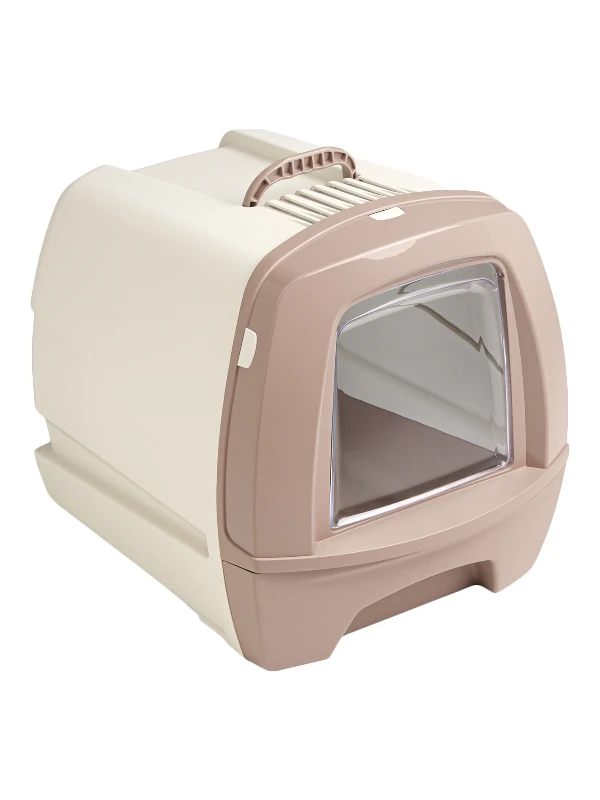 Kinnine kassi liivakast Purrprivacy 50x40x42, roosa