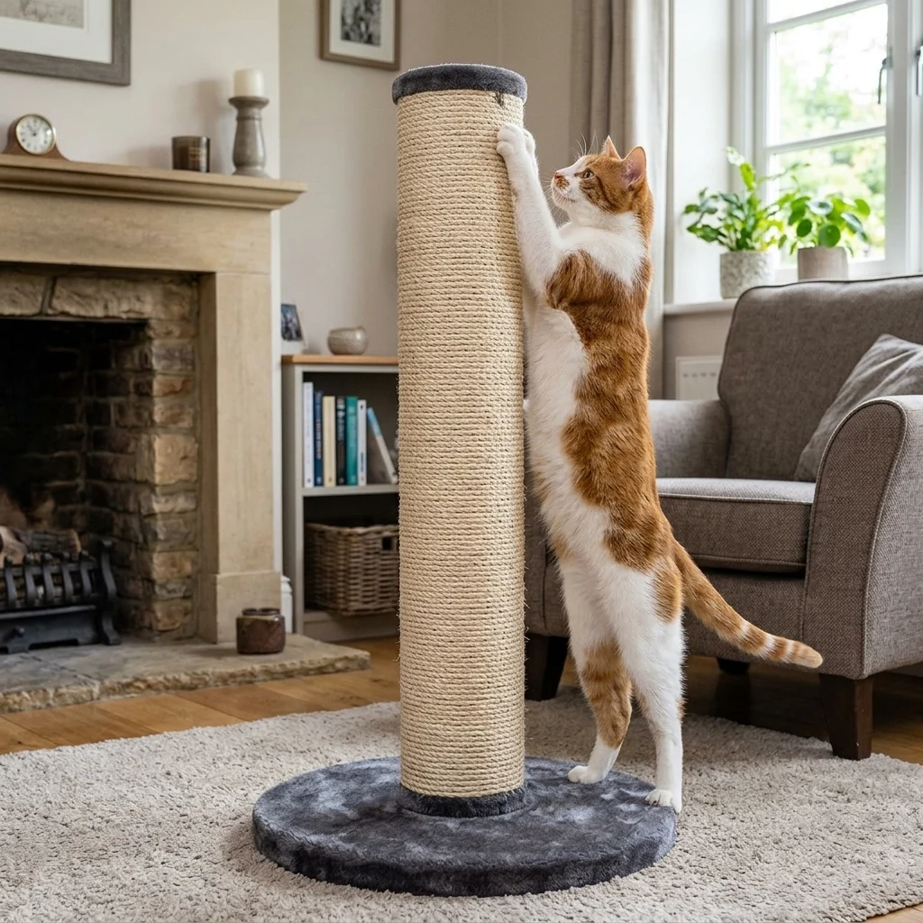 Kass kõrgel kraapimispostil