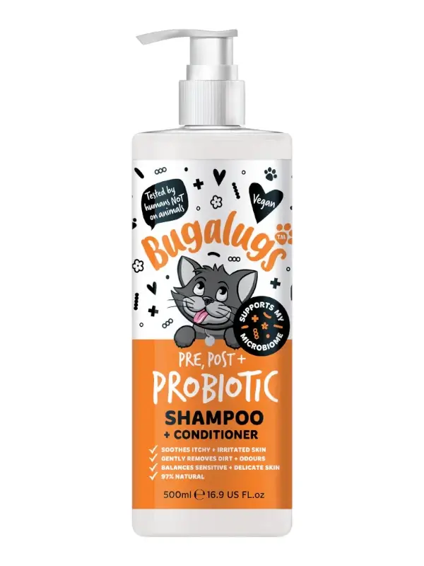 Probiootiline 2in1 šampoon palsam Bugalugs kassidele 500ml